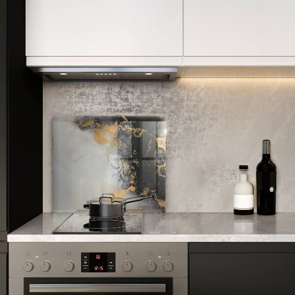 Glass worktop saver Abstraction with gold