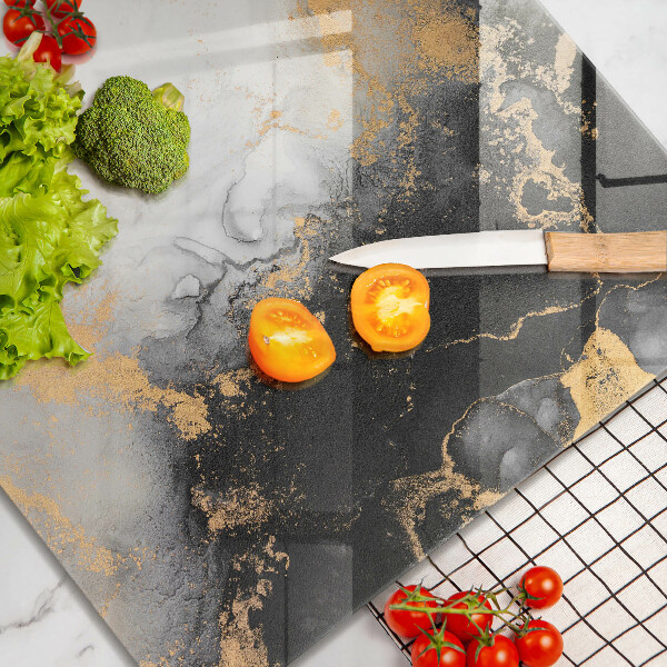 Glass worktop saver Abstraction with gold