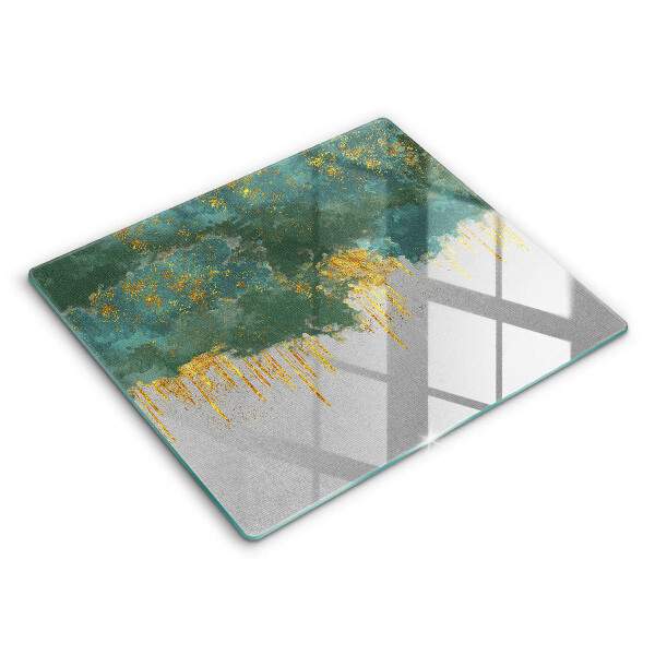 Glass worktop saver Abstraction with gold