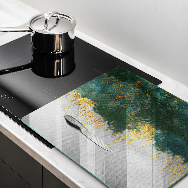 Glass worktop saver Abstraction with gold