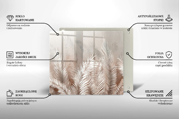 Glass worktop saver Boho leaf vegetation