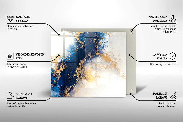 Glass worktop saver Abstraction with blue