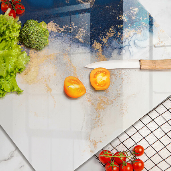 Glass worktop saver Abstraction with blue