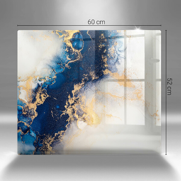 Glass worktop saver Abstraction with blue