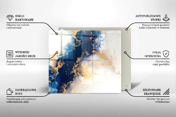 Glass worktop saver Abstraction with blue