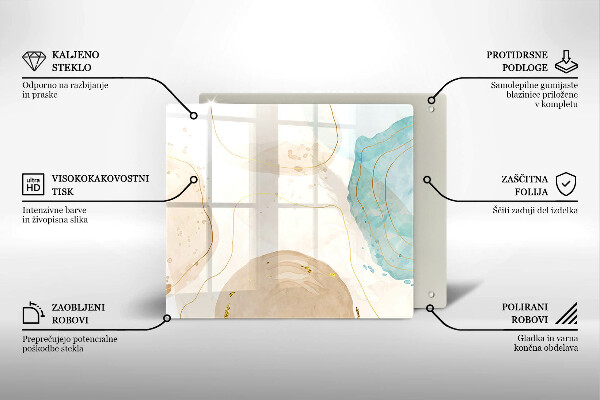 Glass worktop saver Bright boho shapes