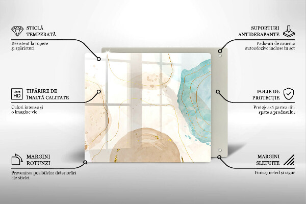 Glass worktop saver Bright boho shapes