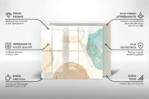 Glass worktop saver Bright boho shapes