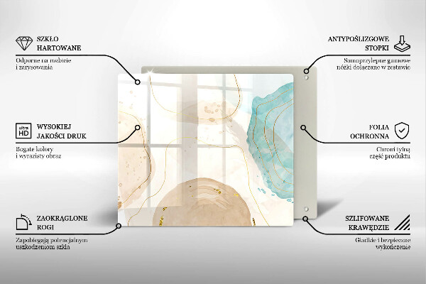 Glass worktop saver Bright boho shapes