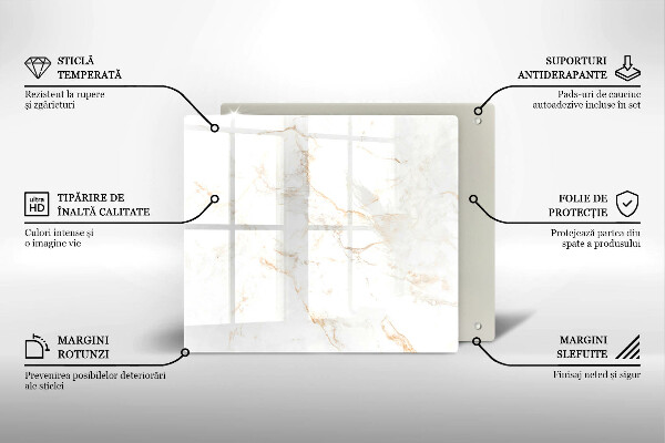 Glass worktop saver Elegant stone marble