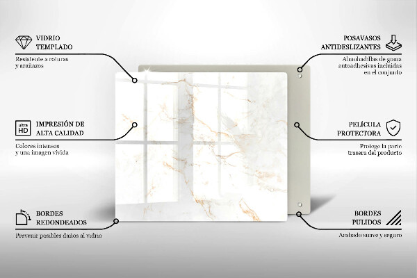 Glass worktop saver Elegant stone marble
