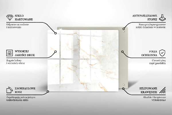 Glass worktop saver Elegant stone marble