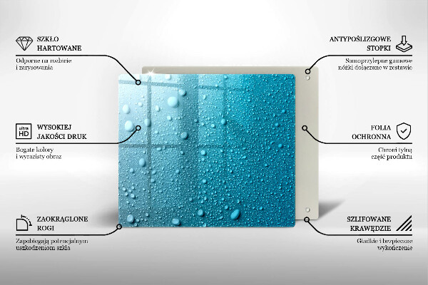 Glass worktop saver Drops of water
