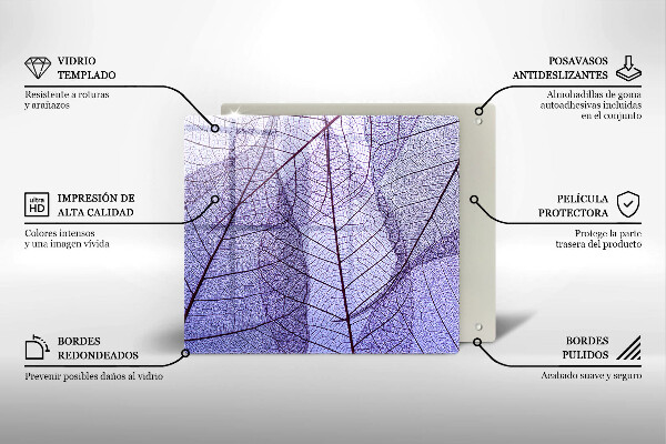 Work surface savers Leaves with veins