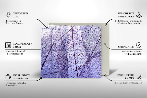 Work surface savers Leaves with veins