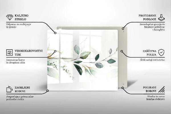 Work surface savers Watercolor leaves