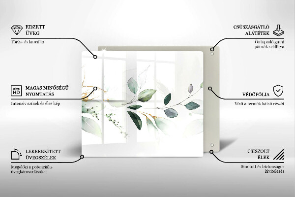 Work surface savers Watercolor leaves