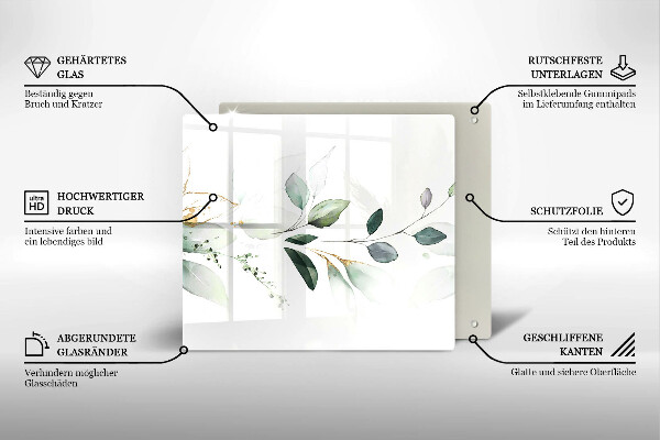 Work surface savers Watercolor leaves