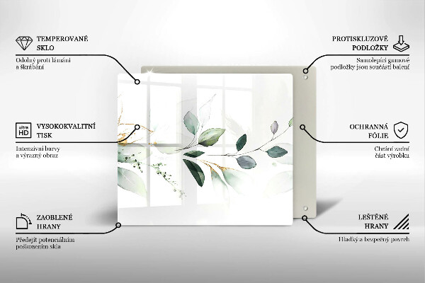 Work surface savers Watercolor leaves