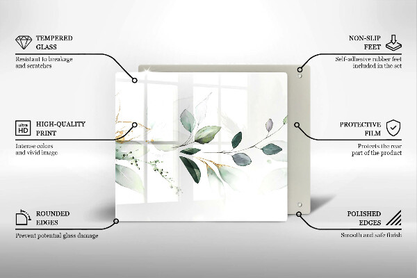 Work surface savers Watercolor leaves