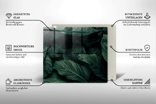 Work surface savers Dark leaves