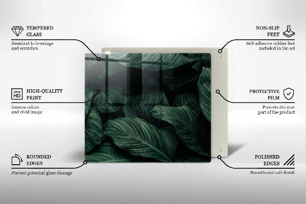 Work surface savers Dark leaves