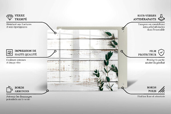 Work surface savers Old boards and leaves