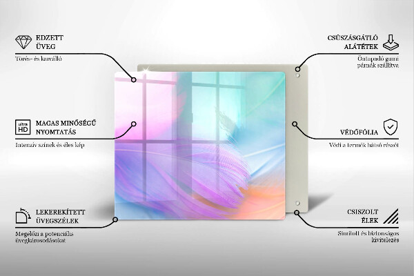 Work surface savers Pastel feathers