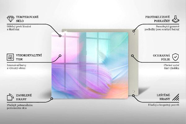 Work surface savers Pastel feathers