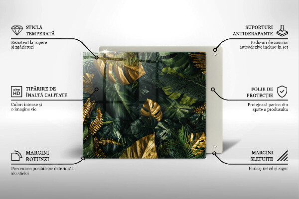 Work surface savers Monstera golden leaves