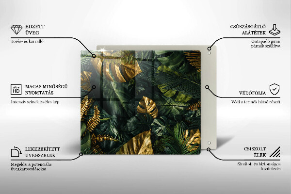 Work surface savers Monstera golden leaves