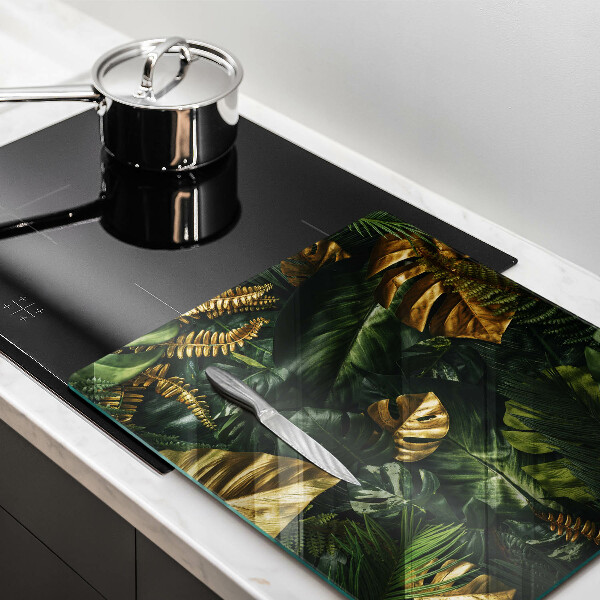 Work surface savers Monstera golden leaves