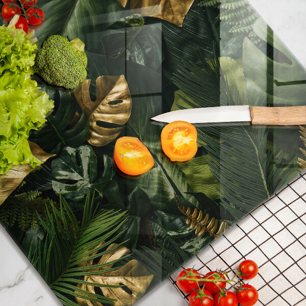 Work surface savers Monstera golden leaves