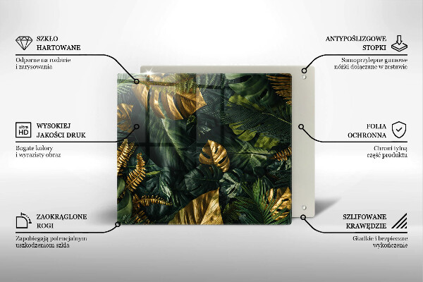 Work surface savers Monstera golden leaves