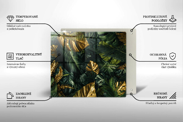 Work surface savers Monstera golden leaves