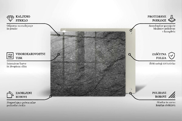 Induction hob protector Stone texture