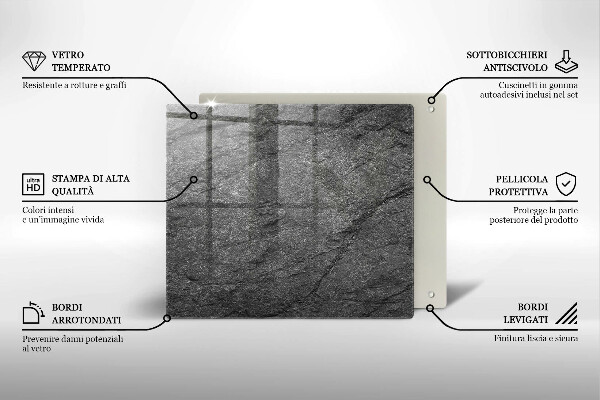 Induction hob protector Stone texture