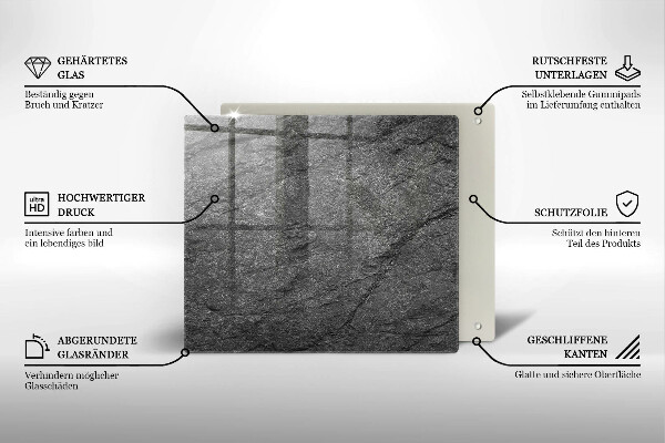 Induction hob protector Stone texture