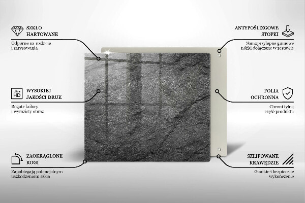 Induction hob protector Stone texture