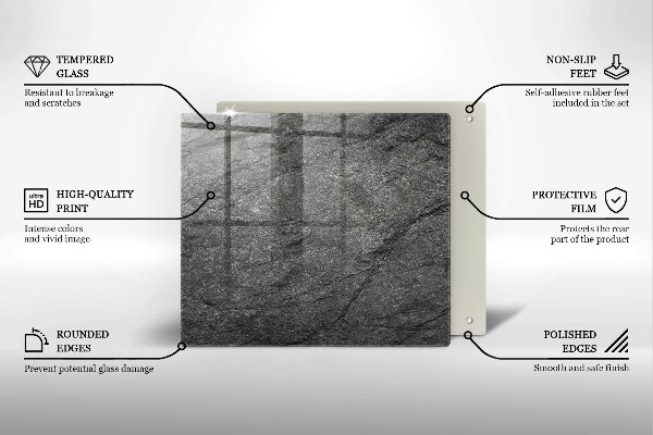 Induction hob protector Stone texture