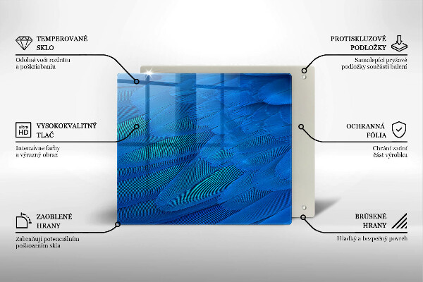 Induction hob protector Bird feathers