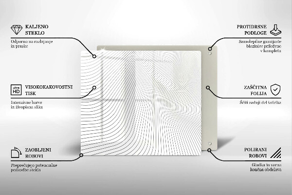 Induction hob protector Modern Line pattern