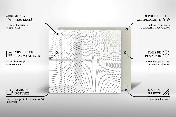 Induction hob protector Modern Line pattern