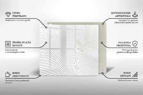 Induction hob protector Modern Line pattern