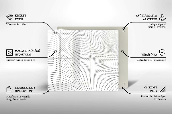 Induction hob protector Modern Line pattern
