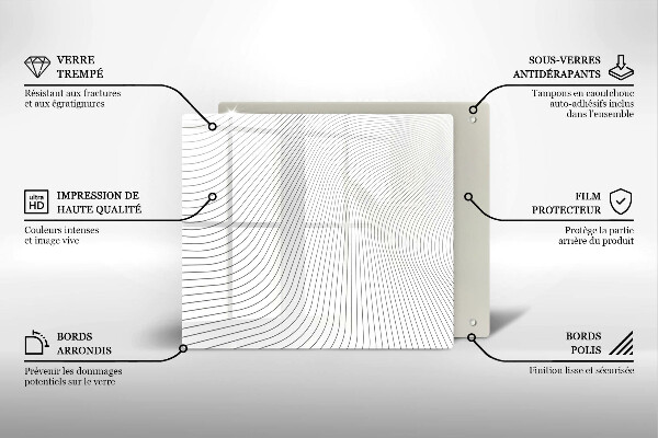 Induction hob protector Modern Line pattern