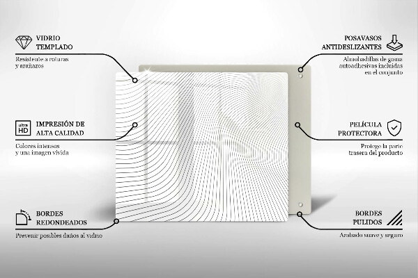 Induction hob protector Modern Line pattern