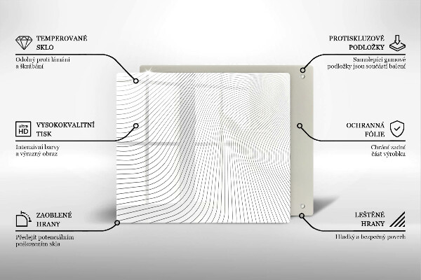 Induction hob protector Modern Line pattern
