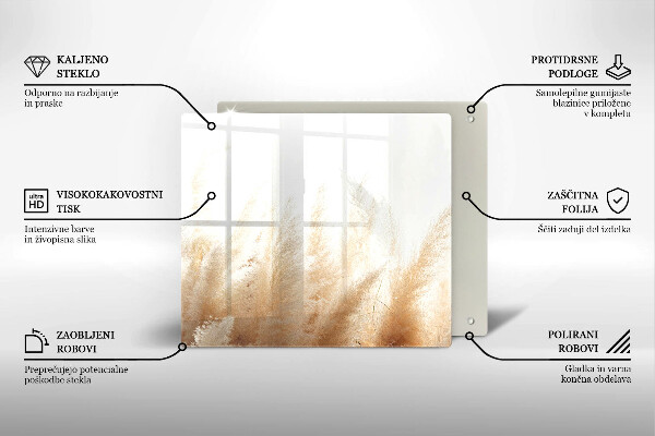 Induction hob protector Pampas grass