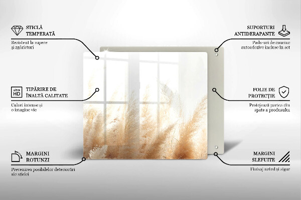 Induction hob protector Pampas grass